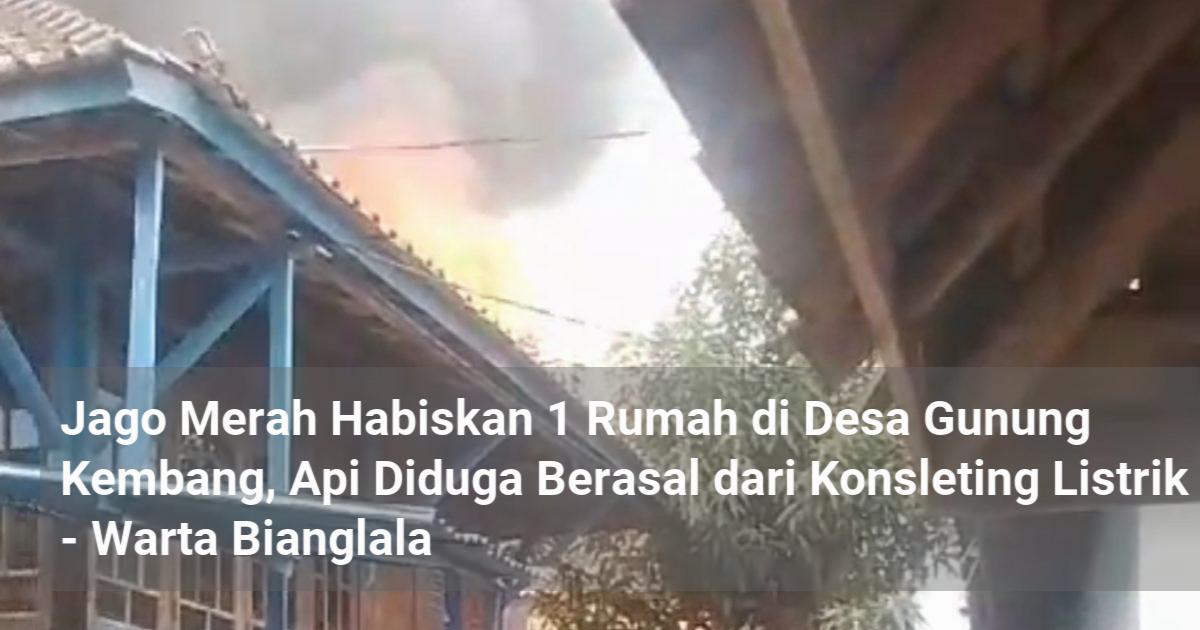 Jago Merah Habiskan Rumah Di Desa Gunung Kembang Api Diduga Berasal