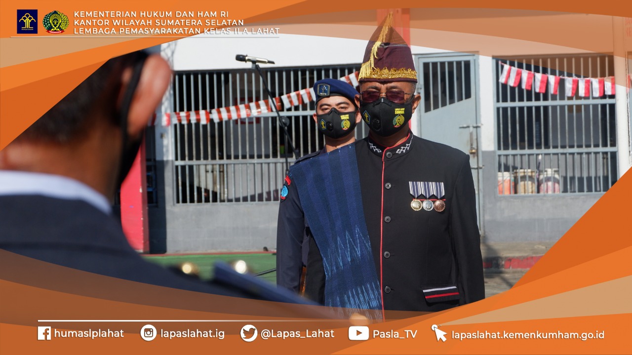 Upacara Bendera di Lapas Lahat dalam rangka HUT RI Ke 77