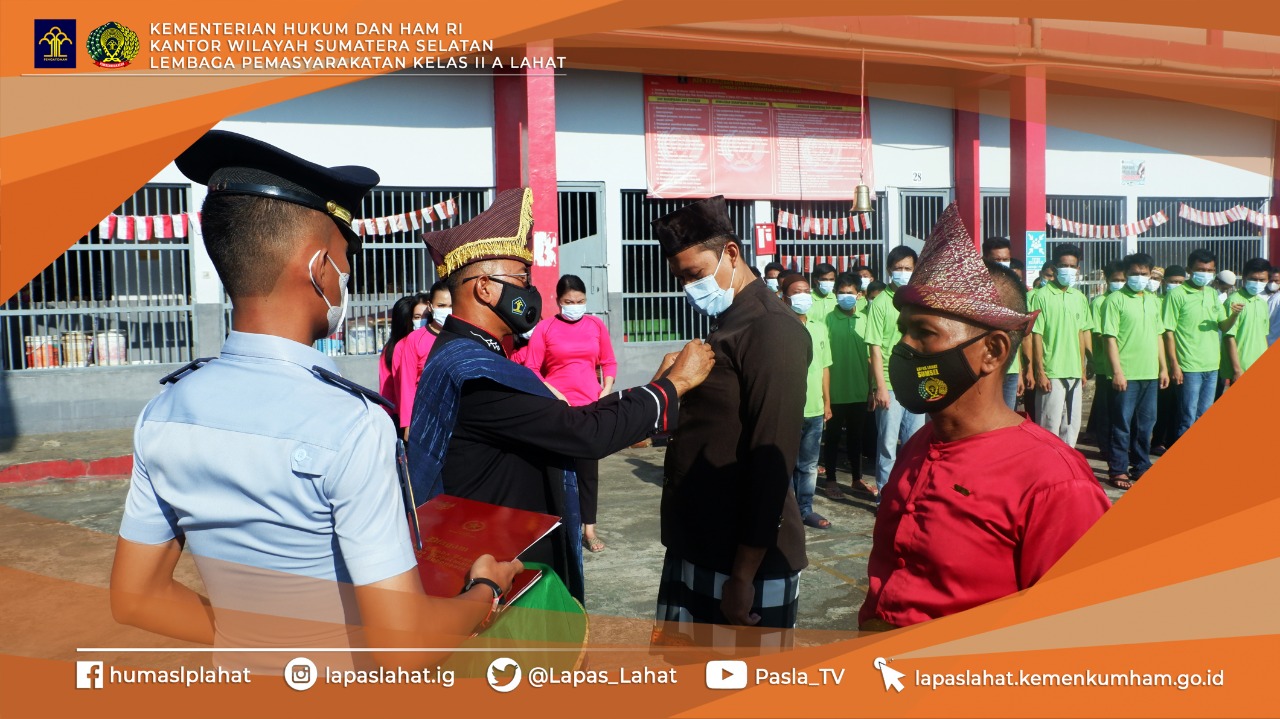 Upacara Bendera di Lapas Lahat dalam rangka HUT RI Ke 77